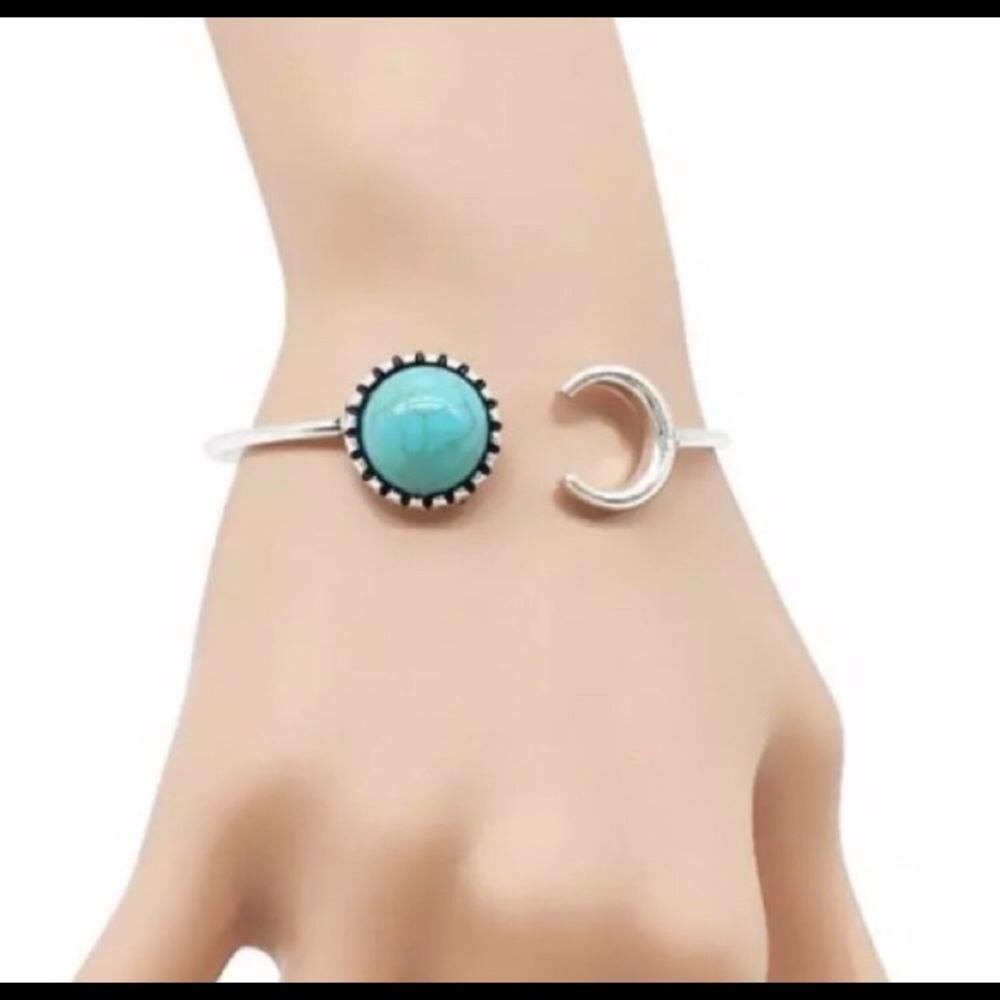 Antique Moon Bangle Adjustable Bracelet - Picture 5 of 7